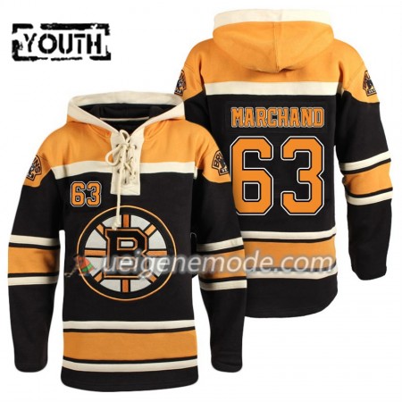 Kinder Eishockey Boston Bruins Brad Marchand 63 Schwarz Sawyer Hooded Sweatshirt